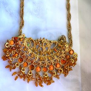 Brown and gold necklace